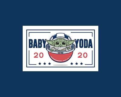 The Presidential Debate 2020 (Bumper Stickers) 2020 adobe baby yoda badge biden bumper sticker dump illustrator logo president starwars sticker typography vp yoda