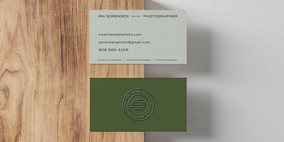 Ira Sorensen Photography – Business Card brand design brand identity branding branding and identity business card card design design green identity branding identity design logo minimal photographer photography photography logo