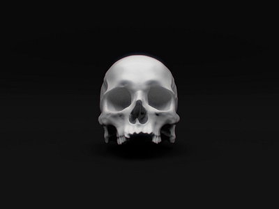 Skull with A 3d animation arnold art cg art design gif animated loop motion motiongraphics skull