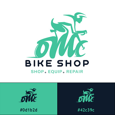 OMC Bike Shop branding design illustration illustrator logo logo design logodesign logotype typography vector