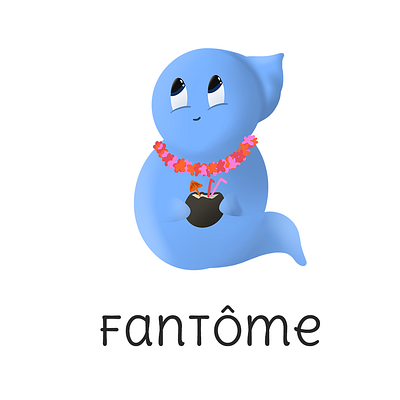 Fantome branding design illustration logo minimal typo typographic typography