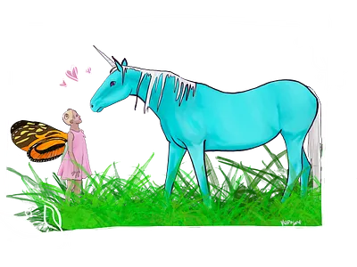 Fairy Wonder butterfly child children childrens illustration design girl illustration kid kids unicorn unicorns