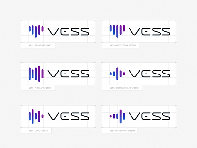 VESS Dynamic Logo's alternate logos branding dynamic branding icon logo minimal moods variations