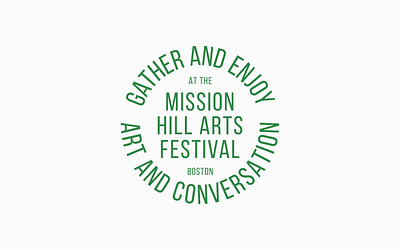 Mission Hill Arts Festival Type Badge art boston branding festival logo modern