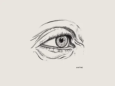 Waiting anatomy art black and white concept creative design digital eye eye illustration eyeball graphic design illustration lines sketch spooky texture