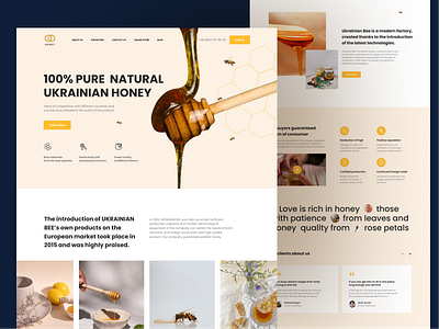 Ukrainian Honey Website design graphic design honey landing typography ui ukraine website