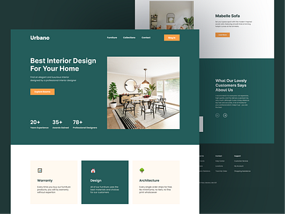 Interior Design Website branding design graphic design landing typography ui website