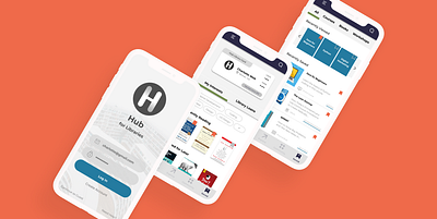 HUB for Libraries app branding design ui ux
