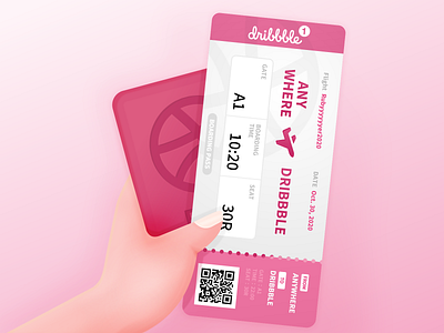 1x Dribbble Invitation air ticket design draft dribbble dribbble invitation dribbble invite give away hand illustator illustration invation invite invite design invites pasasport player vector 手 機票 護照