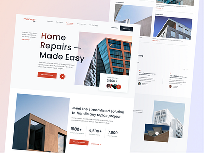 Home Repairs Website design graphic design landing typography ui website