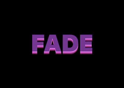 Fade 2 3d type css css3 generative pink purple shadow typography