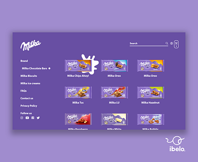 Milka web design adobexd chocolate milka uidesign uidesigner uxdesign uxdesigner webdesign