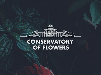 Conservatory of Flowers Mark illustration monoline vector