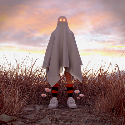 Saddest Little Baby in the Room 3d 3dartist blender blender3d dailyrender design landscape render spooky surreal surrealism