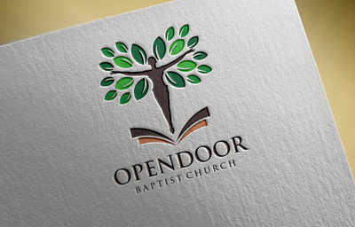 Open Door Baptist Church art branding design flat graphic design illustration logo type typography vector