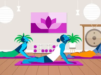 Aflac Business Culture Survey Amir aflac animated gif animation avatar character design explainer explainer video fitness graphic design health hustle creative illustration loop motion graphics seamless loop studio video yoga