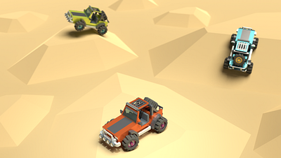 Asset Forge Daily build: Dune Buggy 3d art asset forge blender3d illustration low poly offroad render