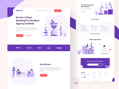 Agency landing page agency branding agency landing page agency website clean ui creative agency creative landing page creative landing page design illustration design landing page minimal design minimal landing page minimal ui modern design modern landing page ui design ux design webdesign website design website ui website ui design