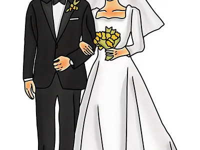 Wedding Illustration artwork design digital drawing illustration illustrator wedding invitation