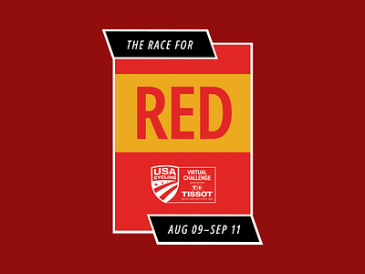 Race for Red Virtual Challenge cycling graphic design usa cycling vector