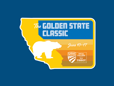 Golden State Classic Virtual Challenge california golden state graphic design usa cycling vector