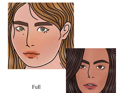 Full Face artwork digital drawing girl character girl illustration illustration illustrator
