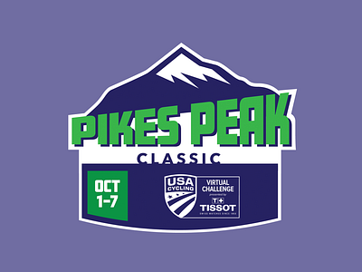 Pikes Peak Virtual Challenge cycling graphic design pikes peak usa cycling vector