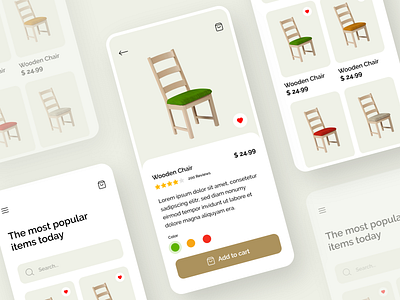 Furniture App UI Design adobe xd adobexd interaction madebyadobexd madewithadobexd mobile ui tutorial ui design video tutorial