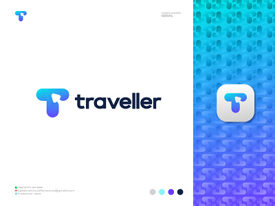 T for Travel | Travelling Logo Design - Unused app icon beach logo brand identity branding business logo design fly logo gradient logo holiday loog logo logo design logo designer modern logo symbol t logo travel agency logo travel logo travelling vector