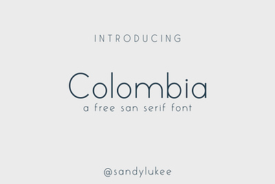 Colombia FREE san serif font font fonts fontstyle free sans sans serif type typeface typography