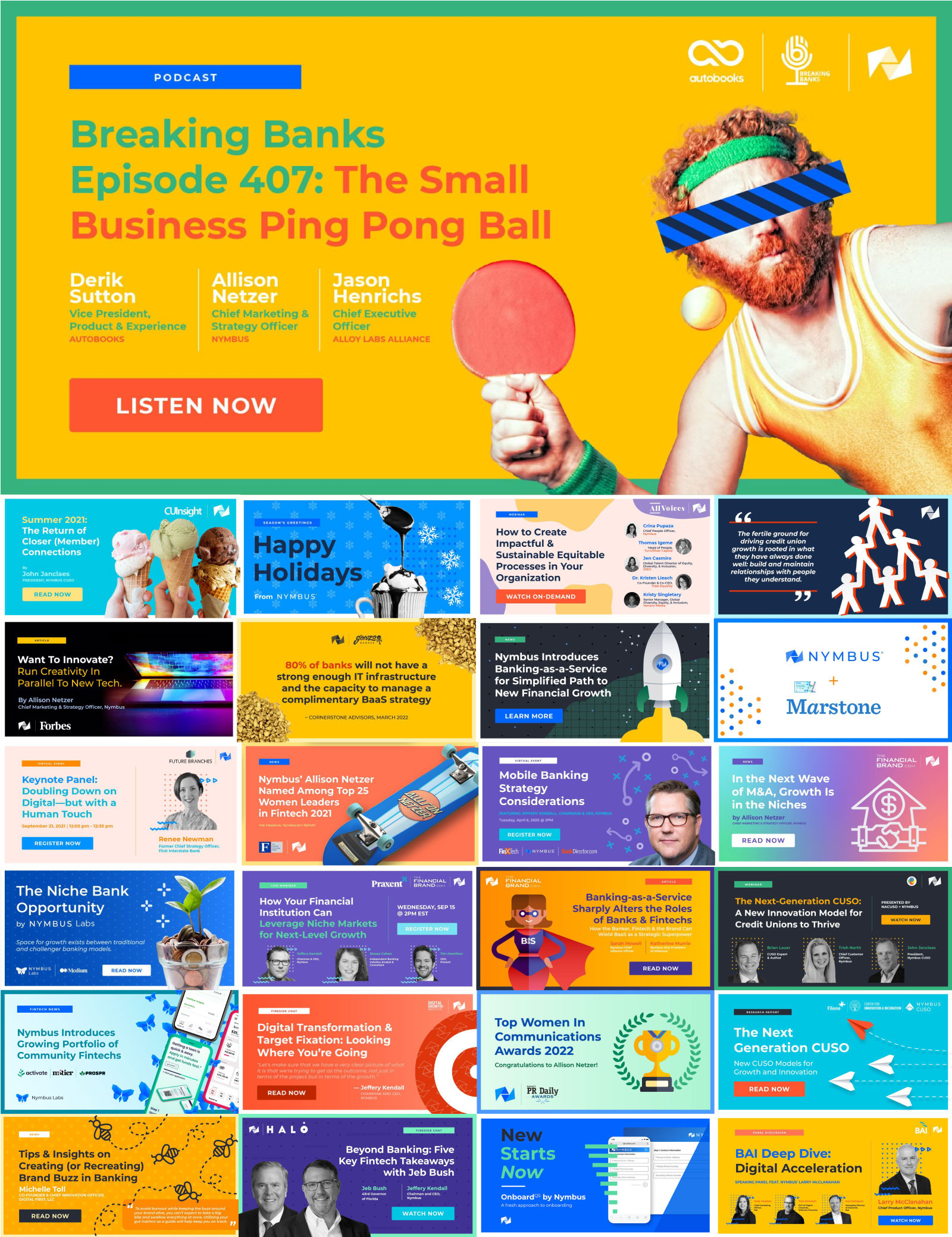 Nymbus, Inc. Social Media branding design graphic design illustration layout