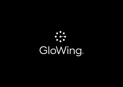 GloWing brand branding design g glow glowing icon laptop light logo mark wing