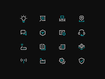 Icon Design for IT Service Brand brand branding icon icon design icons identity it service line art minimal outline icon product design ui