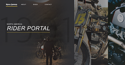 Rider Portal branding graphic design motorcycle ui website