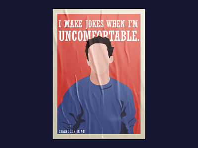 Chandler Bing 2dillustration chandler design designer dribbbleshot flatdesign flatillustration flatvector friends illustration illustrationdaily illustrationdesign jokes logodesigner poster posterdesign vector