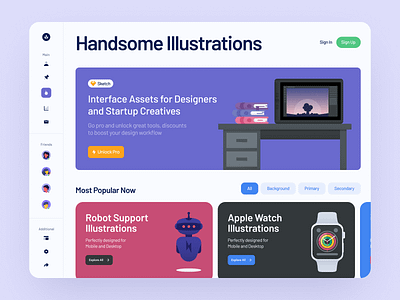 Handsome Illustrations 🌿 colorful craftwork design flat gradient illustration illustrations landing ui vector web website