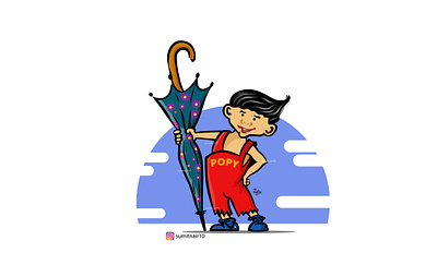 Popy Umbrella Mascot adobe adobe illustrator branding cartooning cartoons clean illustration cute illustration kerala keralatourism logo memories monsoon umbrella vector