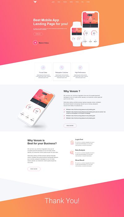 Best mobile app landing page for you! design flat illustration minimal ui ux vector web webdesign website