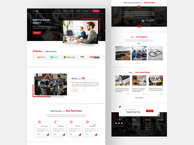 Digital Agency - Landing page design figma landing page ui ui design web design