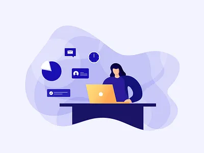 Character Illustration character design character illustration design flat design flat illustration illustration job shot woman work workspace