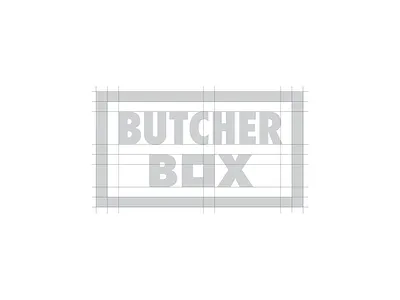 Butcher Box logo design grid branding corporate design grid hand type icon identity logo minimal modern oklahoma rebrand