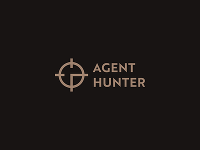 Agent Hunter - Logo Design agent bold brand identity clothing combination design equipment hunt hunter hunting logo logomark modern retail scope simple store symbol visual branding weapon