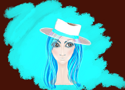 mood of the sky art artwork avatar blue design design art fashion girl graphic design illustration procreate