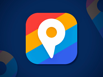🗺 Place - Logo app app icon branding color icon letter p location logo logotype map maps pin ping ping icon rainbow rough travel world