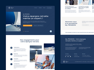 My PENSION xPER Homepage agency brand design curve design footer homepage icons illustrations inspiration logo maps menu news newsletter newsletter design retirement savings ui ux web design