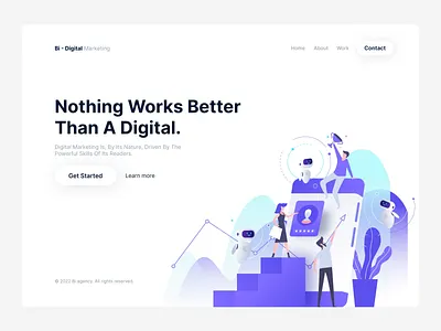 Bi - Digital Marketing Website 3d animation app branding design designing dribbble graphic design icon illustration logo minimal motion graphics popular trending typography ui ux vector web