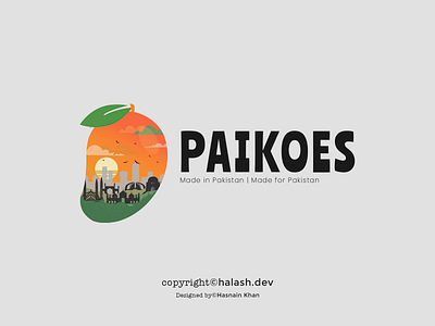 PIKOES | LOGO OF MANGOES EXPORTERS | PAKISTAN branding design illustration islamabad karachi lahore logo mango minimal pakistan pakistani typography vector yellow