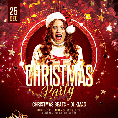 Christmas Party Flyer christmas christmas card christmas flyer download graphicdesign graphicriver photoshop poster psd template xmas xmas flyer xmas party
