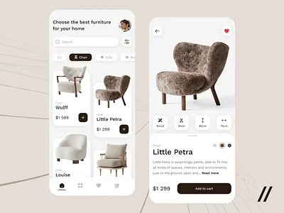 Furniture Online Shop animation app app design business design ecommerce furniture interface marketplace mobile motion motion design online shopping uer experience ui ui design user interface ux