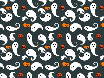 Ghost paisley art background design digital digitalart drawing ghosts pattern pumpkins seamless surface art